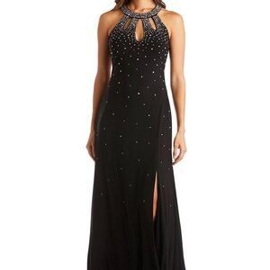 Night Way Collections Black Beaded Gown 13 petite